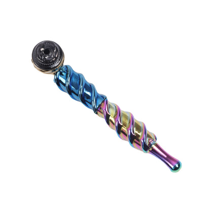 Metal Hand Pipe with Spiral Tube Color Mixed-10pcs/Gift Box