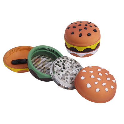 Small Hamburger Herb Grinder 4 Layers-Color Randomly