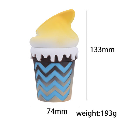 Ice Cream Shape Zinc Alloy Cigarette Grinder Smoking Crusher Herb Grinder