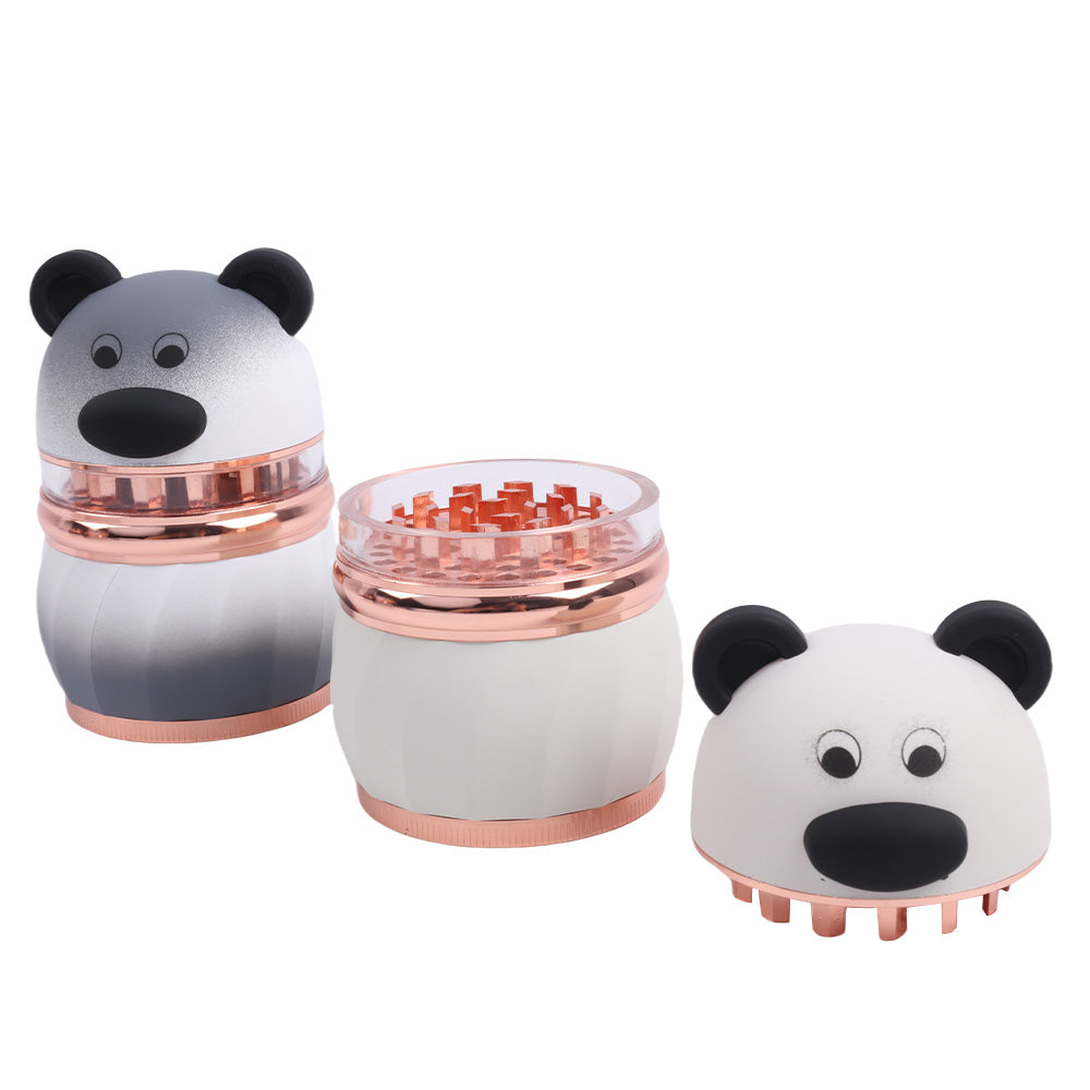Zinc Alloy Herb Grinder Red Eye Dog Cute Bear Design