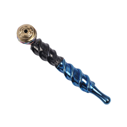 Metal Hand Pipe with Spiral Tube Color Mixed-10pcs/Gift Box