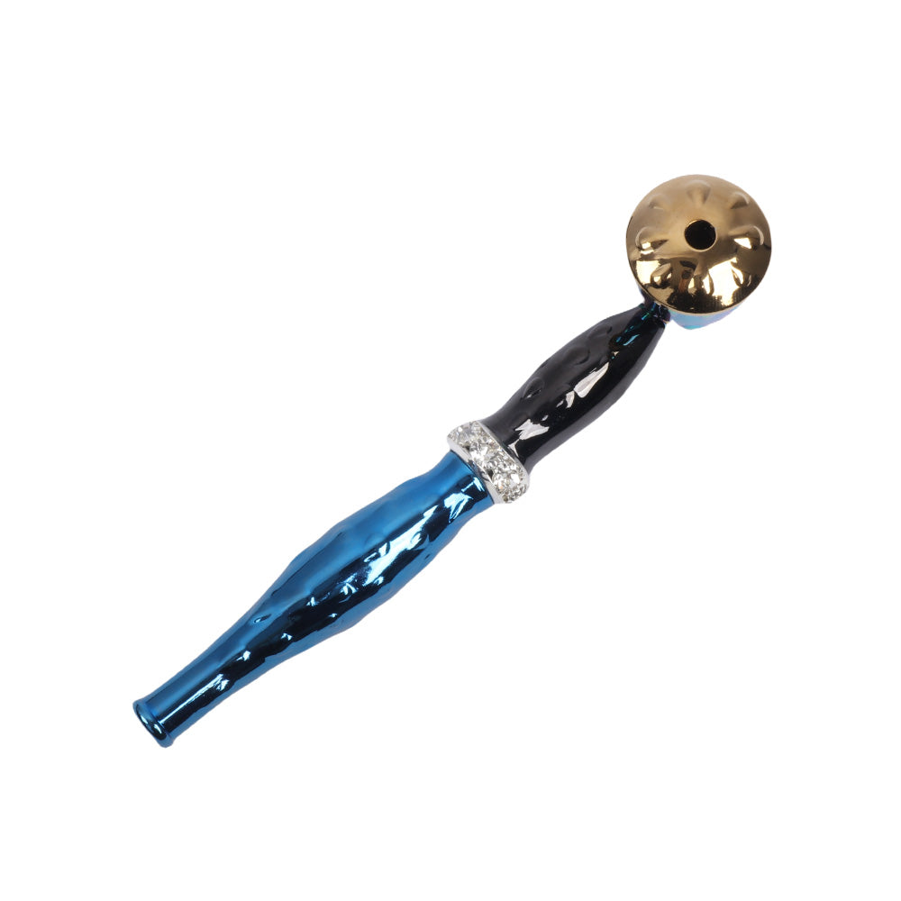 Multi Colors Metal Hand Pipe with Diamond Ring-10pcs/Gift Box