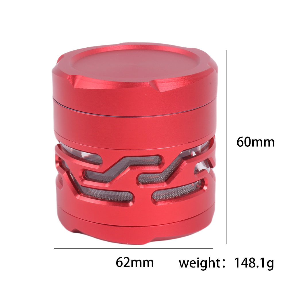 Aluminum Alloy Metal Herb Grinder with Window