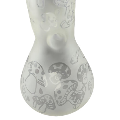 8 Inch Tall Sandblast Glass Beaker Water Pipe