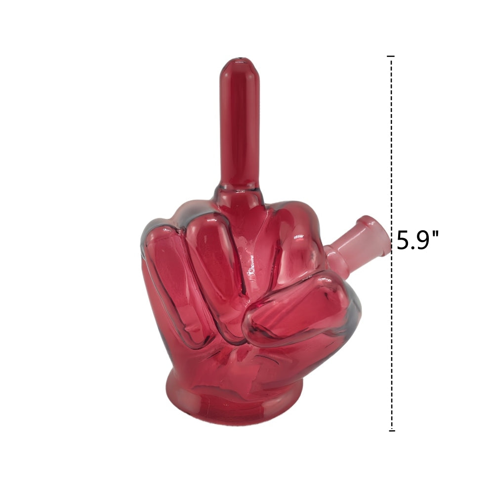 5.9 Inch Small Middle Finger Glass Water Pipe-Random Color Comes