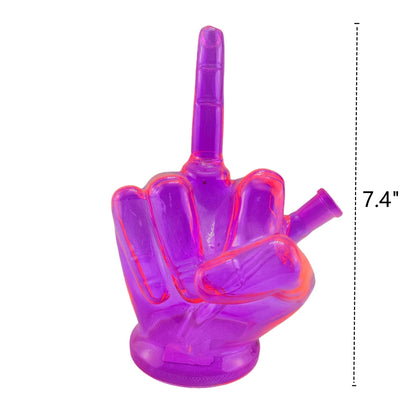 7.4 Inch Middle Finger Glass Water Pipe-Random Color Comes