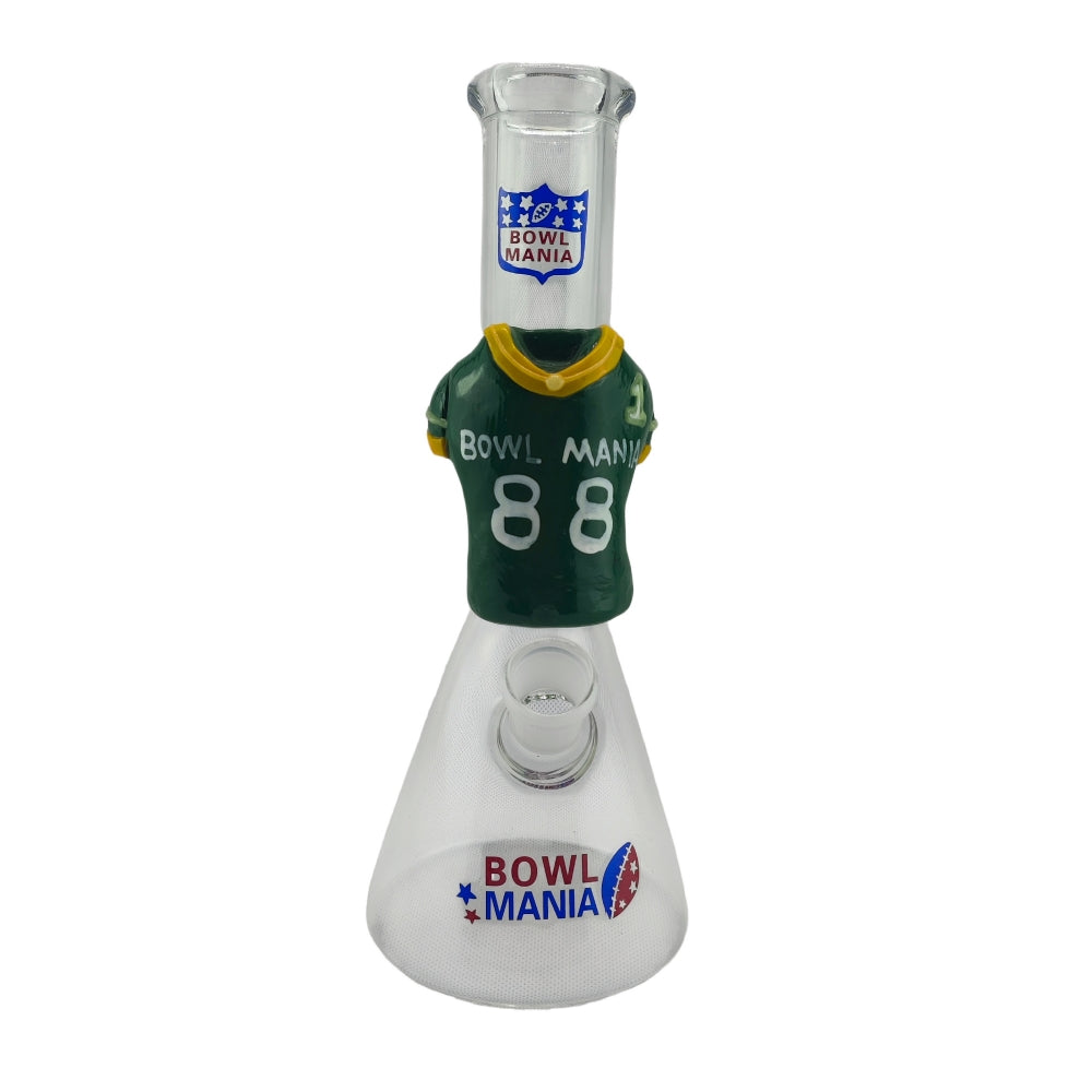 10 Inch Football Jersey Clear Glass Beaker Water Pipe-Random Color Comes