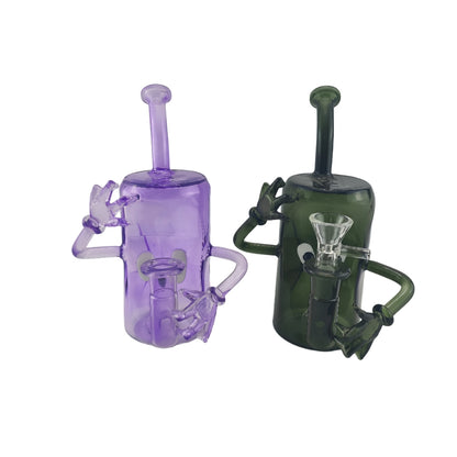 7 Inch Tall Can Shape Cartoon Human Glass Water Pipe-Random Color  Comes