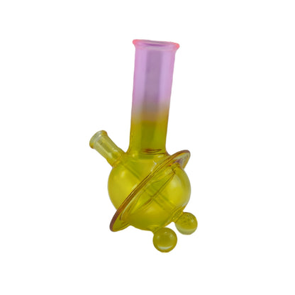 6.5 Inch Tall Double Gradient Color Globe Glass Water Pipe-Random Color Comes