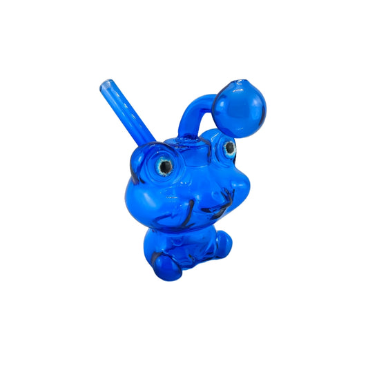 4.5 Inch Tall Colored Frog Glass Bubbler-Random Color Comes