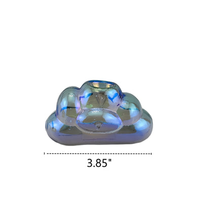 3.85 Inch Length Electroplated Cloud Design Glass Hand Pipes-Random Color Comes