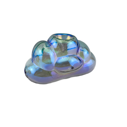3.85 Inch Length Electroplated Cloud Design Glass Hand Pipes-Random Color Comes