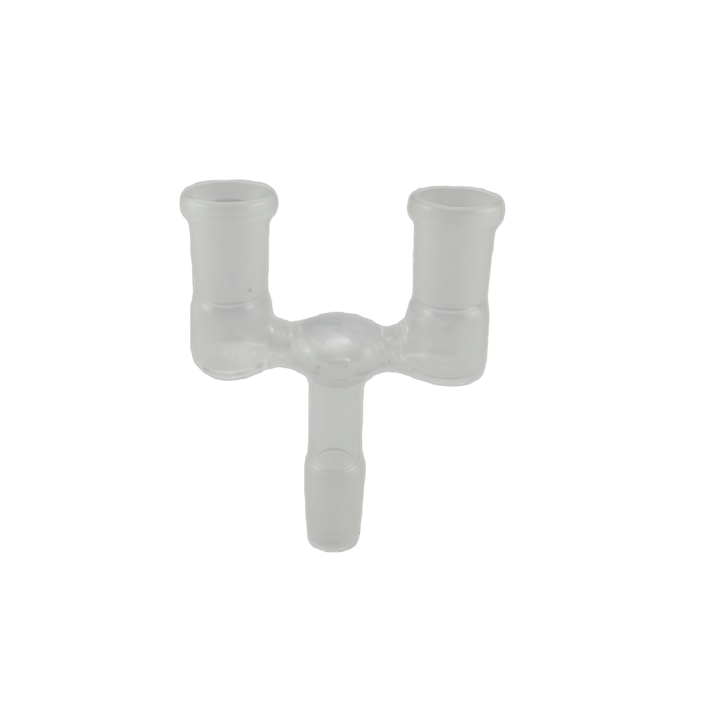Single 14mm Male Joint to Double 14mm Female Joint Adapter for Glass Water Pipes-Pack of 5