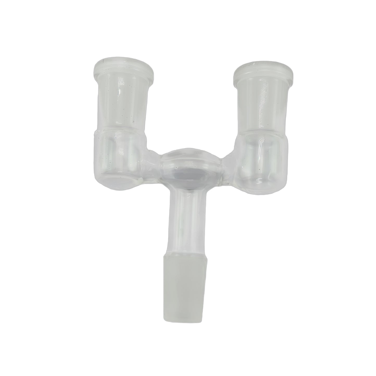 Single 14mm Male Joint to Double 14mm Female Joint Adapter for Glass Water Pipes-Pack of 5