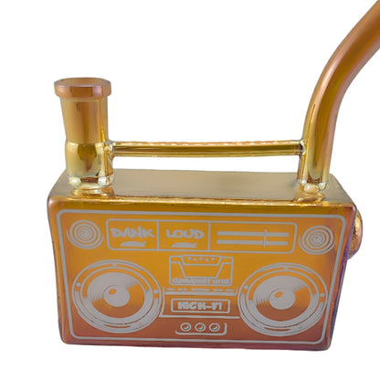 5.7 Inch Tall Electroplating Radio Design Glass Water Pipes-Random Color Comes