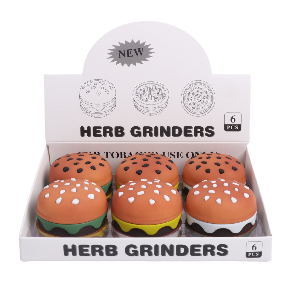 Small Hamburger Herb Grinder 4 Layers-Color Randomly