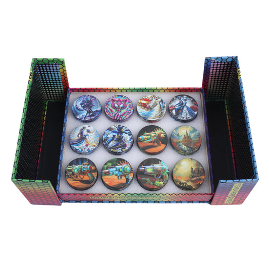 Gift Set Zinc Alloy Herb Grinder Metal Tobacco Grinder-4 Layers 12 PCS PACK