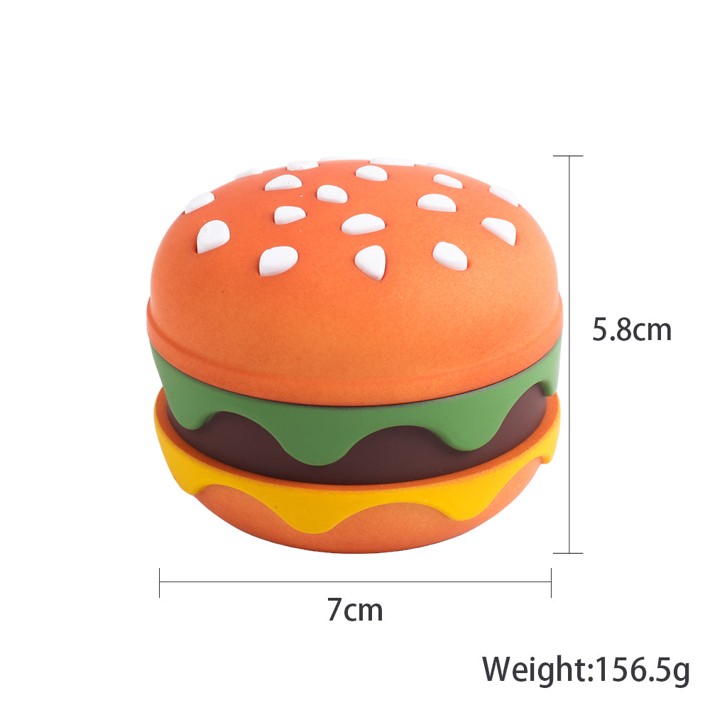 Big Hamburger Herb Grinder 4 Layers Zinc Alloy Material