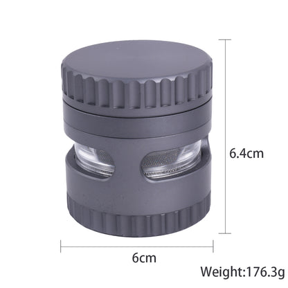 Jagged Cover Aluminum Alloy Herb Grinder with Window