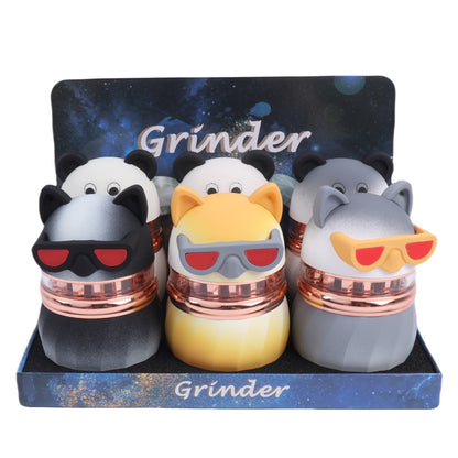 Zinc Alloy Herb Grinder Red Eye Dog Cute Bear Design