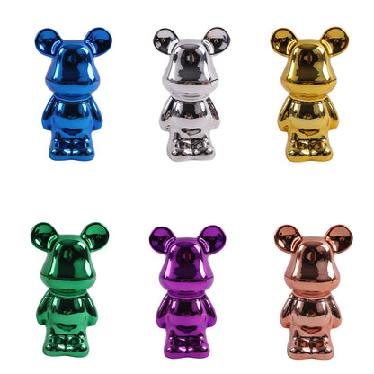 Electroplated Bear Grinder Multi Colors-6pcs/Display Box