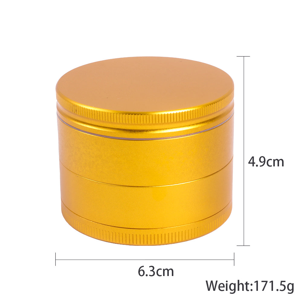 Aluminum Alloy Herb Grinder 4 Layers Curved Striping Lid
