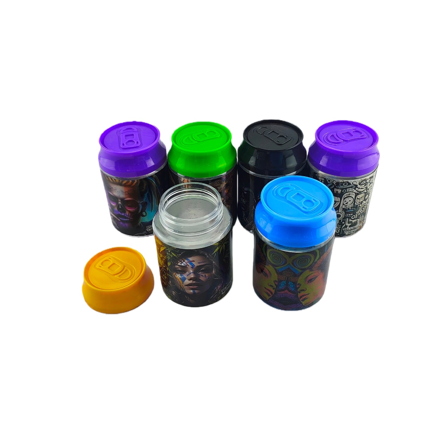 Plastic Can Stash Jar-12pcs/opp bag