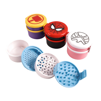 Rice Cooker Plastic Herb Grinder with Adorable Patterns on Lid-Multicolors