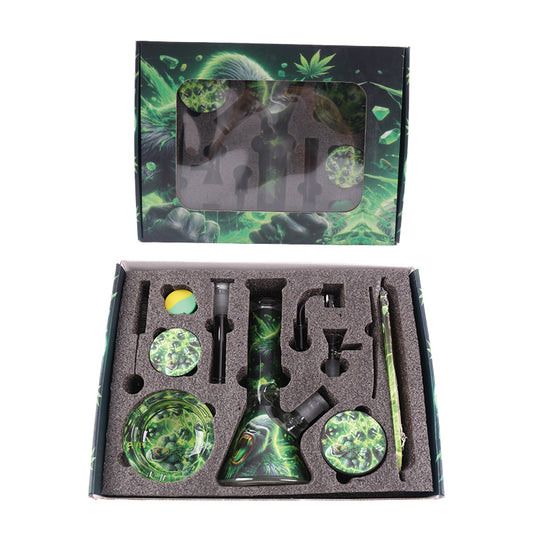 Glass Beaker Bong Water Pipe Kit
