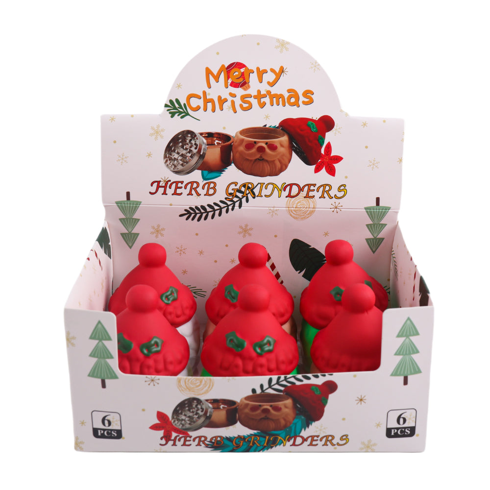 Santa Claus Tobacco Herb Grinder 4 Layers Zinc Alloy-Assorted Colors