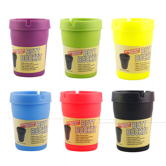 Cigarette Ash Tray for Car Windproof Plastic Butt Bucket Ashtray with Lid
