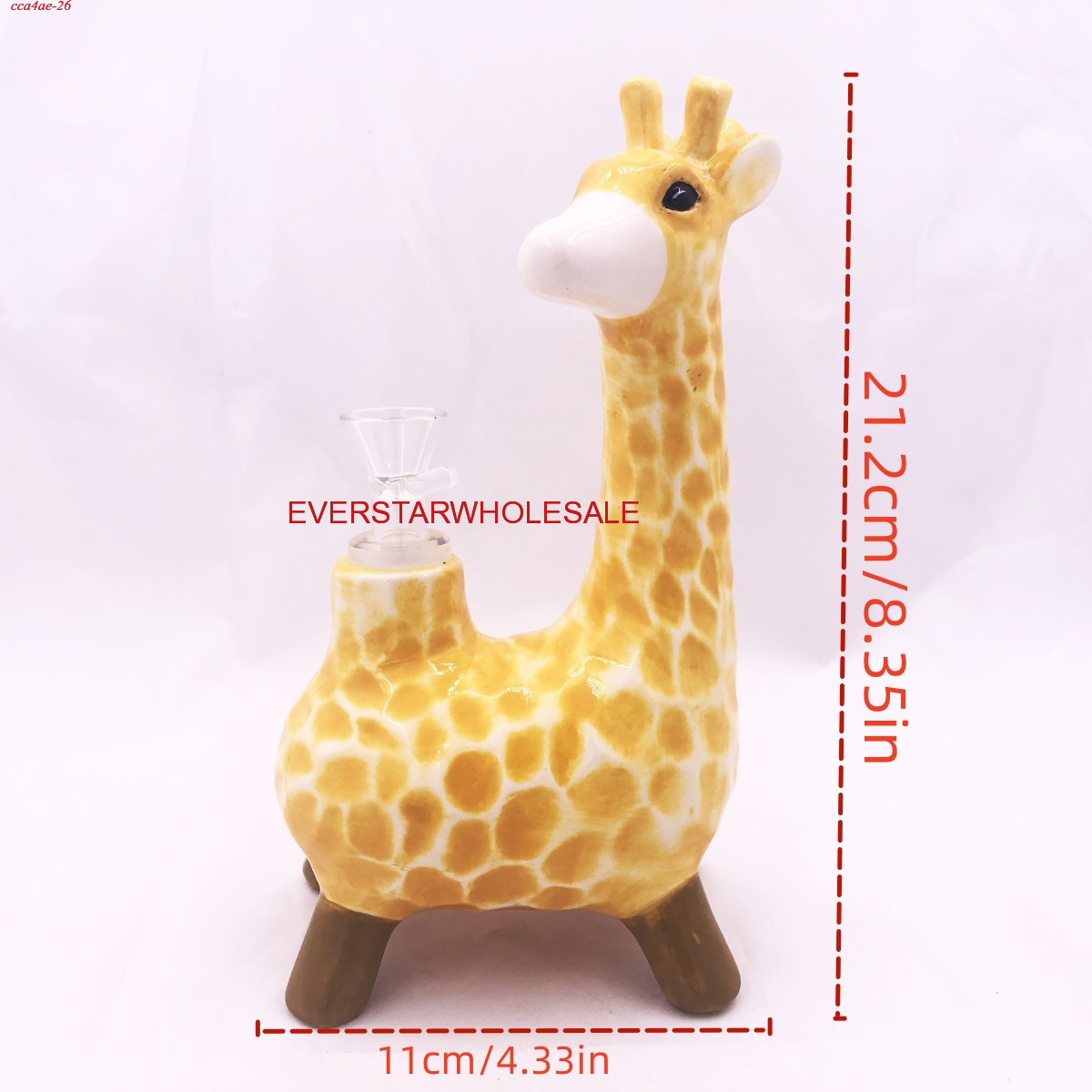 8.25" Ceramic Giraffe Water Pipe