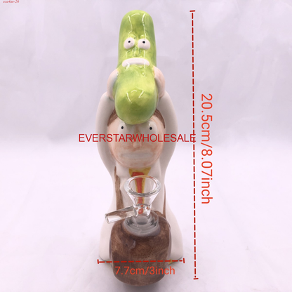 8" Ceramic Bong Pickle Rick