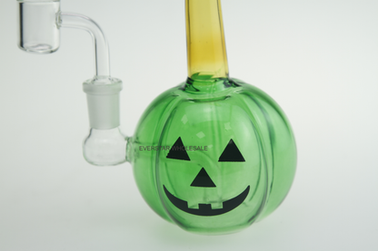 7.5“  Halloween Pumpkin Face Glass Dab Rig