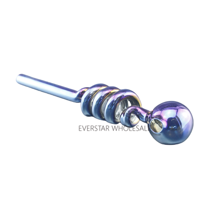 4PCS Spiral Glass Oil Burner Pipe Iridescent Colors