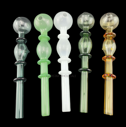 4PCS Glass Oil Burner Pipe with Rings and Balance