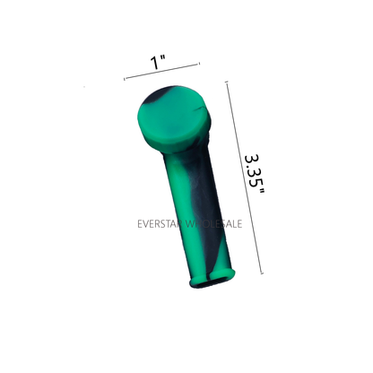 Silicone Hand Pipe with Metal Bowl-Pack of 5