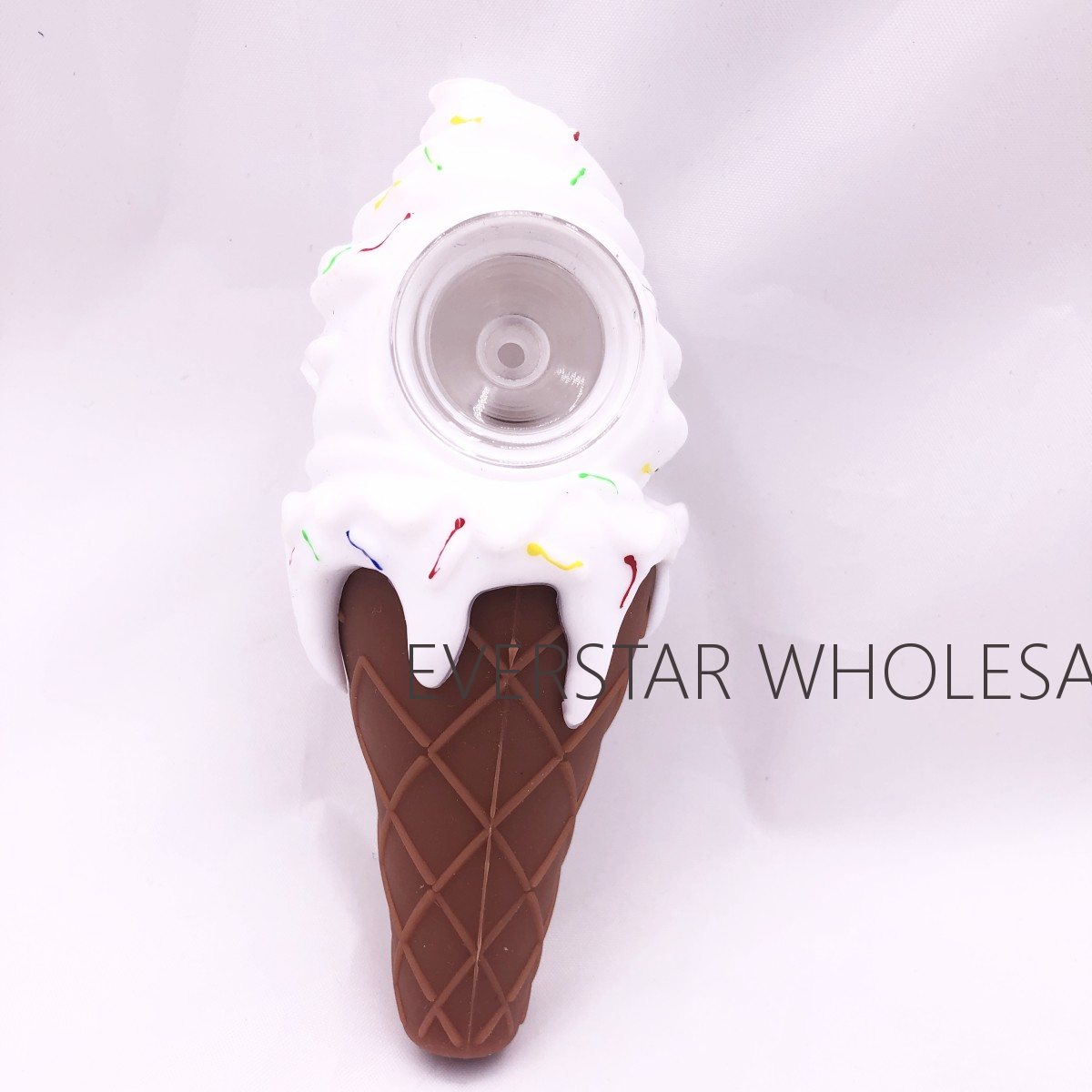 Ice Cream Silicone Hand Pipe 4.6 INCH-PACK OF 1