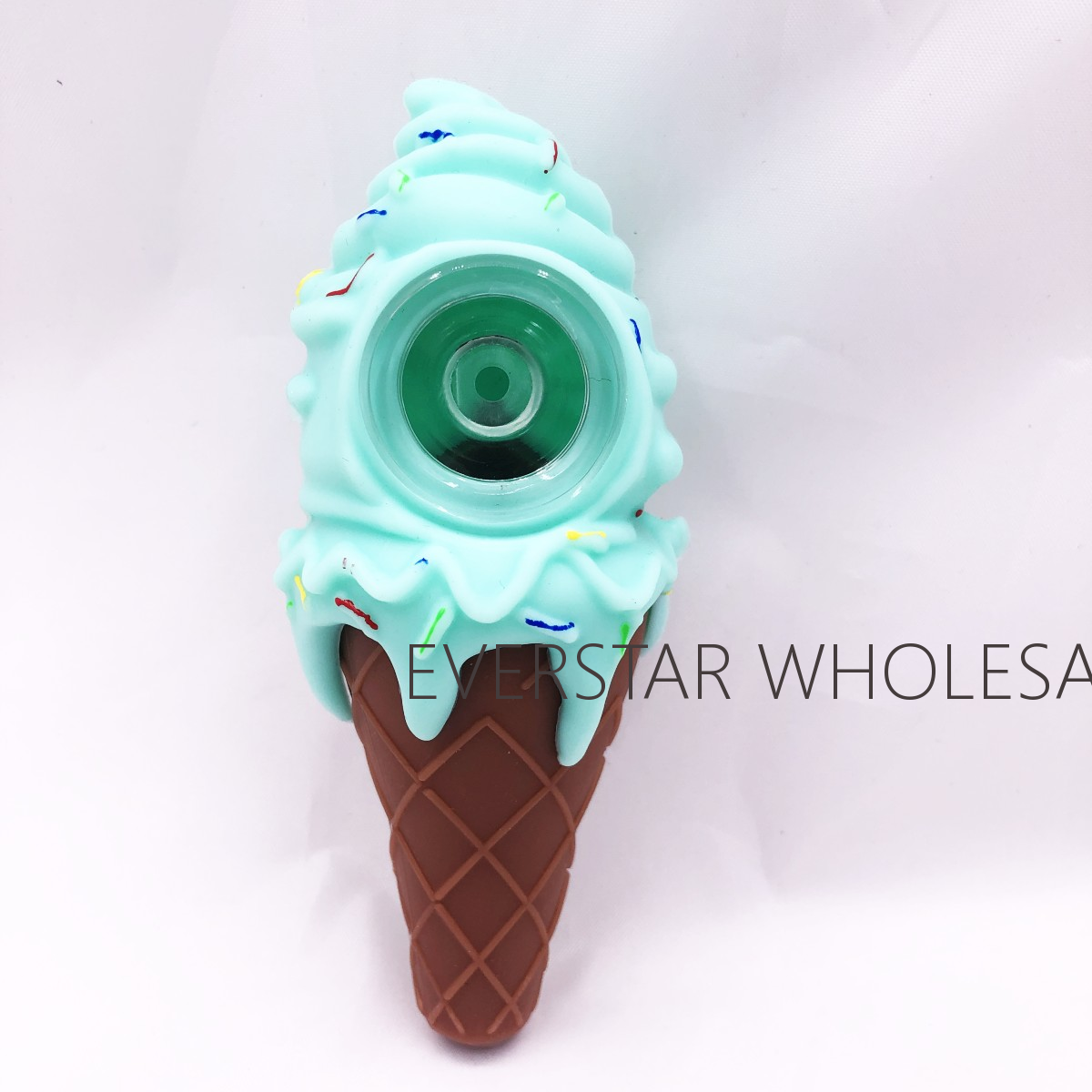 Ice Cream Silicone Hand Pipe 4.6 INCH-PACK OF 1