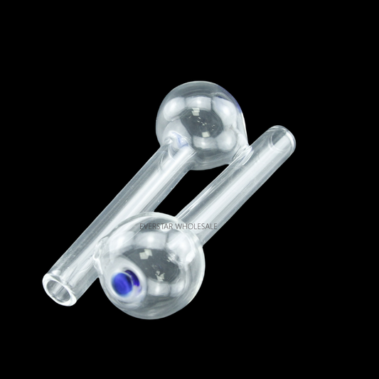 4 inch Blue Dot Glass Oil Burner Pipe-PACK OF 4