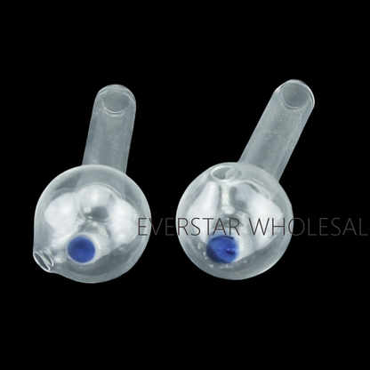 4 inch Blue Dot Glass Oil Burner Pipe-PACK OF 4