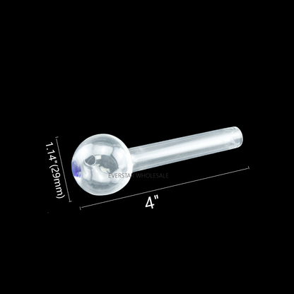 4 inch Blue Dot Glass Oil Burner Pipe-PACK OF 4