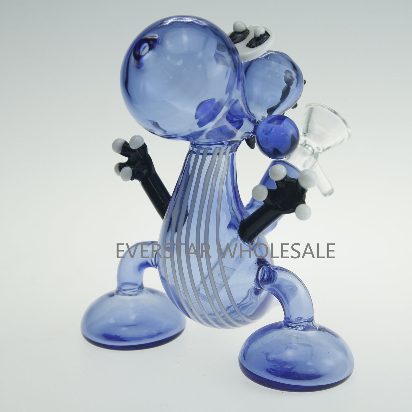 6" Blue Baby  Dinosaur Glass Water Pipe Bong