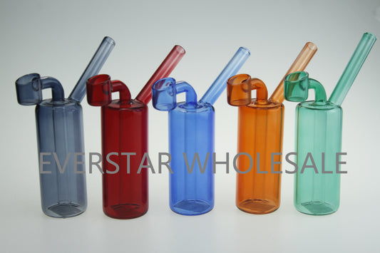 5.5" Colorful Cylindrical Mini Glass Dab Rig