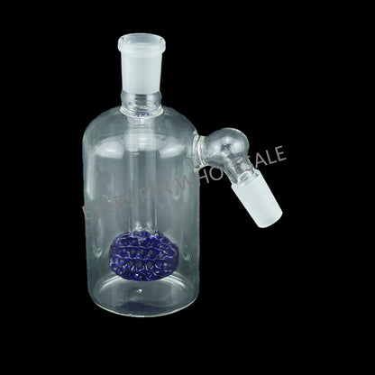 1pc Ash Catcher 45 degree 14mm Female to 14mm Male joint with Knit Cocoon Perc