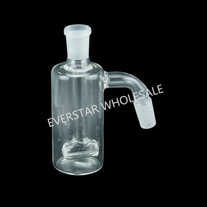 1pc Glass Ash Catcher 45 Degree 14mm Female joint to 14mm Male joint with Slitted Drum Percolator