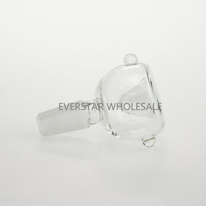 3pcs Clear Dotted Glass Bong Bowls 14mm Male Joint