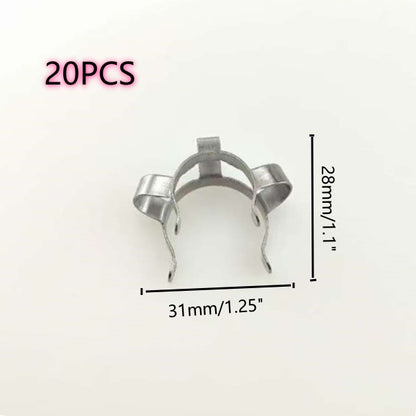 20pcs 18mm Stainless Steel Clamp for Glass Bongs