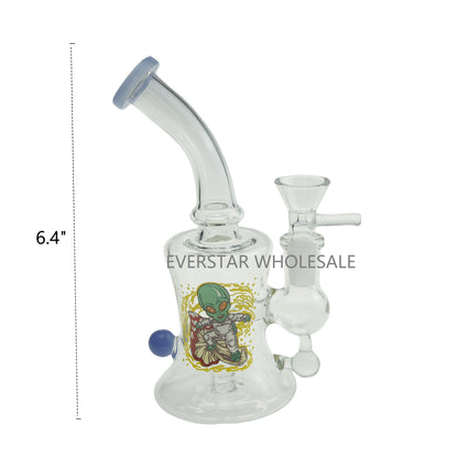 6.4" Per Bong with  Sticker