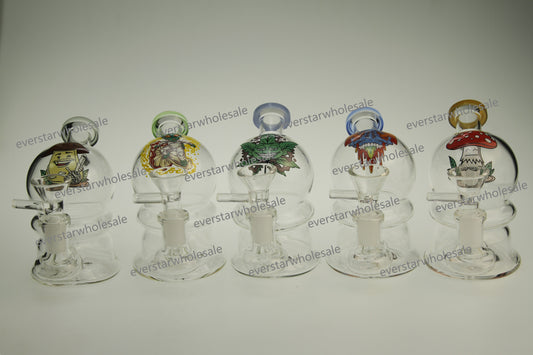 4.5" Glass Wat er Pipe with Sticker